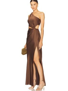 MISHA Kristin Gown in Brown - size M (purchased from revolve)